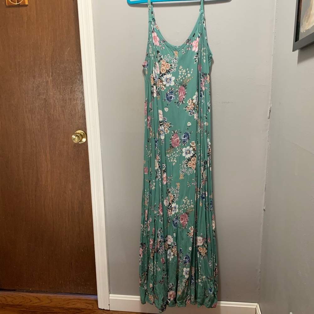 Torrid size 2x mint green floral print dress